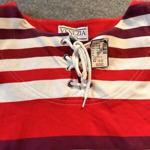 VTG Venezia Vitale 100%  80s 90s Top Shirt Women's 16-18